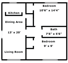 68 Mansfield 2 Bedroom Floor Plan